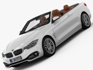bmw 4 series convertible f33 2014 3D Модель
