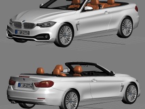 bmw 4 series convertible f33 2014 Modèle 3D