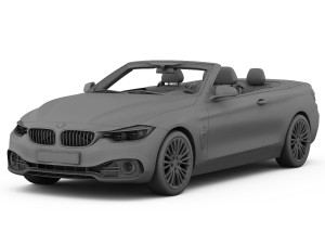 bmw 4 series convertible f33 2014 Modèle 3D