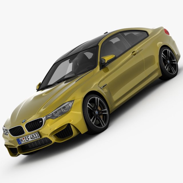 bmw m4 f82 2015 Model 3D .c4d .max .obj .3ds .fbx .stl .blend 