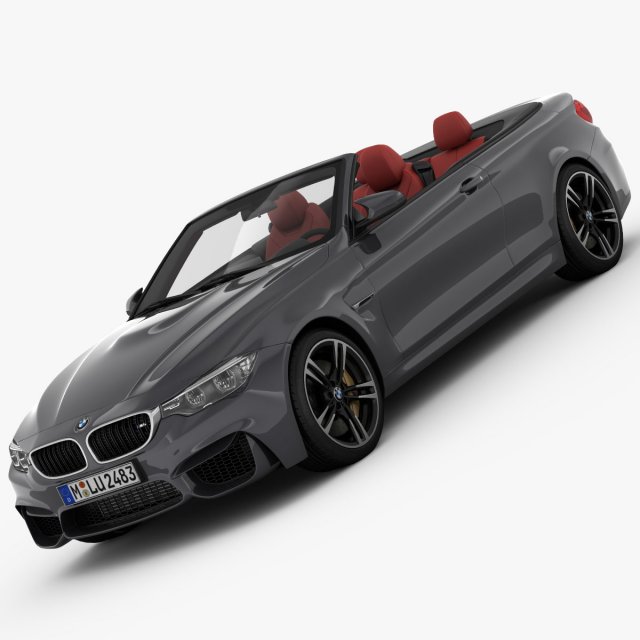 bmw m4 convertible f83 2015 Model 3D .c4d .max .obj .3ds .fbx .stl .blend 