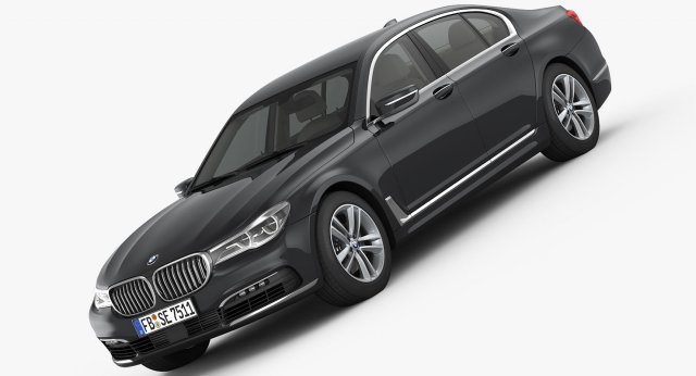bmw 7-series 2016 3Dモデル .c4d .max .obj .3ds .fbx .stl .blend 