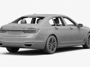 bmw serie 7 lungo 2016 Modello 3D