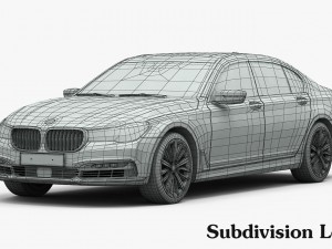 bmw 7-series long 2016 3D Model