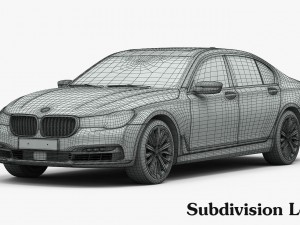 bmw 7-series long 2016 3D Model