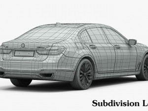 bmw 7-series long 2016 3D Model