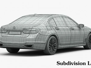 bmw serie 7 lungo 2016 Modello 3D