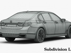 bmw serie 7 lungo 2016 Modello 3D