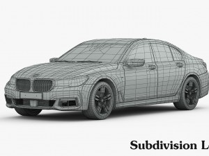 bmw 7-series m sport package 2016 Modèle 3D
