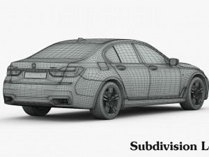 bmw 7-series m sport package 2016 Modèle 3D