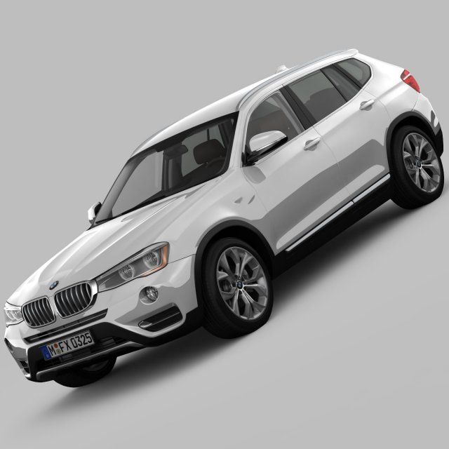 bmw x3 f25 xline 2015 3D Модель .c4d .max .obj .3ds .fbx .stl .blend 