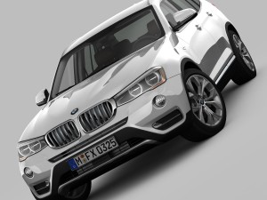 bmw x3 f25 xline 2015 3D Модель