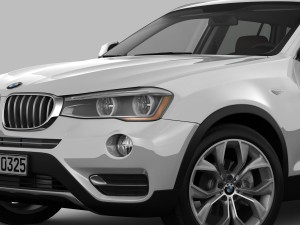 bmw x3 f25 xline 2015 3D Модель