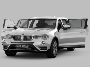 bmw x3 f25 xline 2015 3D Модель