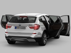 bmw x3 f25 xline 2015 3D Модель