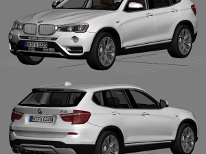 bmw x3 f25 xline 2015 3D Модель