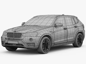 bmw x3 f25 xline 2015 3D Model
