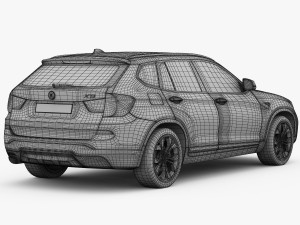 bmw x3 f25 xline 2015 3D Модель