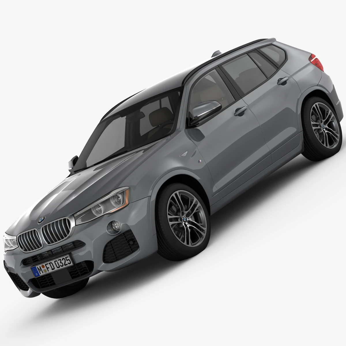 bmw x3 f25 m sport package 2015 3D Model .c4d .max .obj .3ds .fbx .stl .blend 