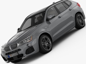 bmw x3 f25 m sport package 2015 3D Model
