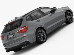 bmw x3 f25 m sport package 2015 3D Model