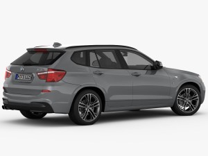 bmw x3 f25 m sport package 2015 3D Model