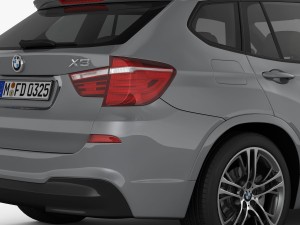 bmw x3 f25 m sport package 2015 3D Model