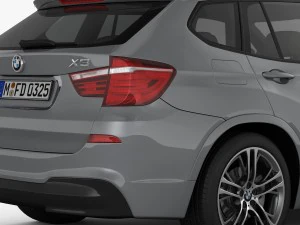bmw x3 f25 m sport package 2015 3D Model