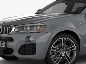 bmw x3 f25 m sport package 2015 3D Model