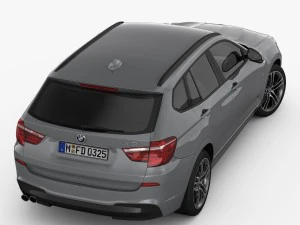 bmw x3 f25 m sport package 2015 3D Model