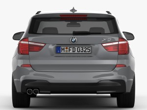 bmw x3 f25 m sport package 2015 3D Model