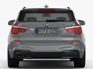 bmw x3 f25 m sport package 2015 3D Model