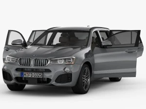 bmw x3 f25 m sport package 2015 3D Model
