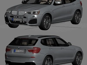 bmw x3 f25 m sport package 2015 3D Model