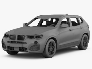 bmw x3 f25 m sport package 2015 3D Model