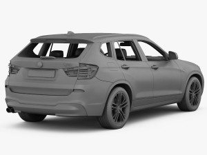 bmw x3 f25 m sport package 2015 3D Model
