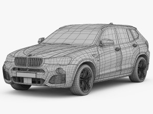 bmw x3 f25 m sport package 2015 3D Model