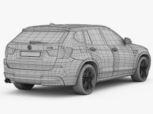bmw x3 f25 m sport package 2015 3D Model