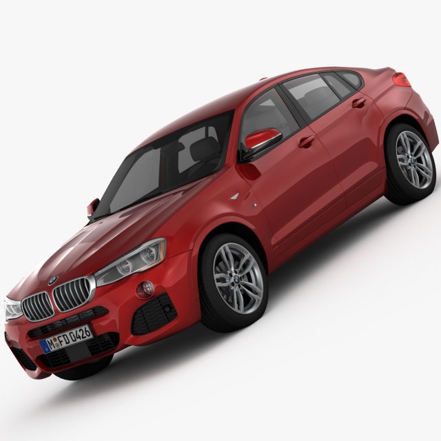 bmw x4 f26 m sport package 2015 3D 모델 .c4d .max .obj .3ds .fbx .stl .blend 