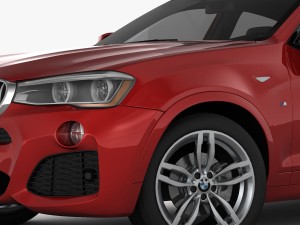 bmw x4 f26 m sport package 2015 3D 모델