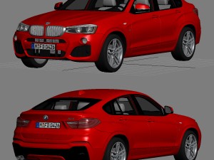 bmw x4 f26 m sport package 2015 3D 모델