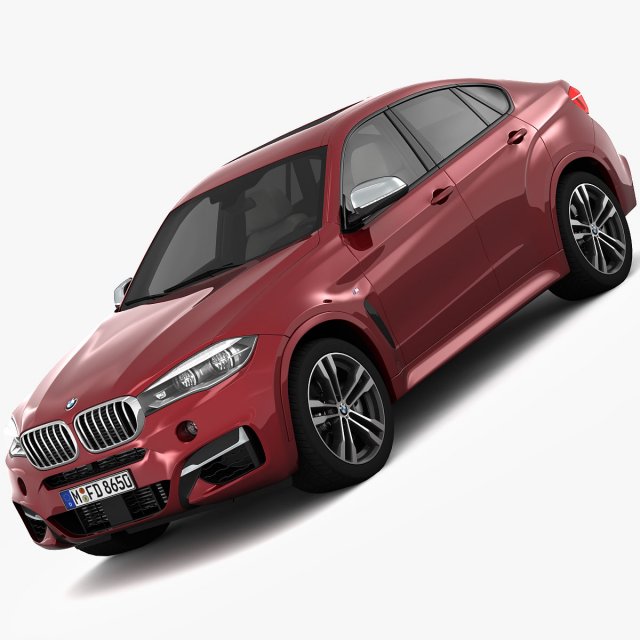 bmw x6 m sport package 2015 3D 模型 .c4d .max .obj .3ds .fbx .stl .blend 