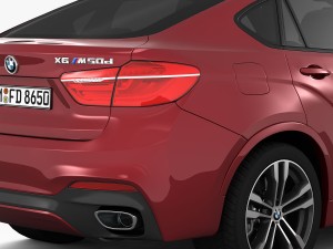 bmw x6 m sport package 2015 3D 模型