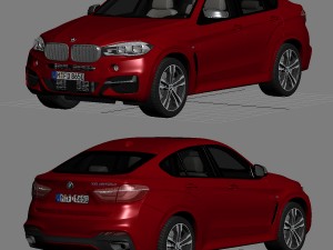 bmw x6 m sport package 2015 3D 模型