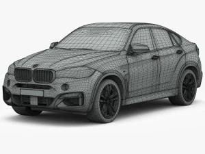 bmw x6 m sport package 2015 3D Model
