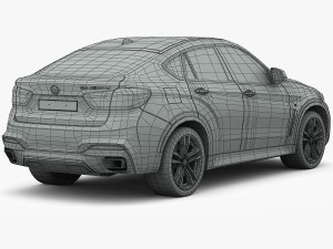 bmw x6 m sport package 2015 3D 模型
