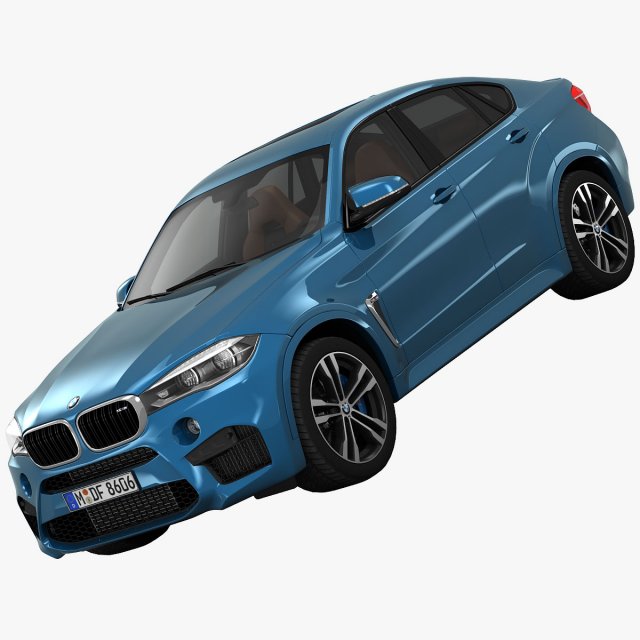 bmw x6 m 2016 3D Model .c4d .max .obj .3ds .fbx .stl .blend 