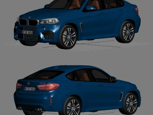 bmw x6 m 2016 3D Model