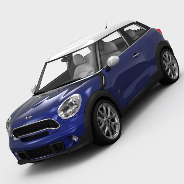 mini cooper paceman 2013 3D 모델 .c4d .max .obj .3ds .fbx .stl .blend 