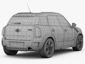 mini cooper s countryman 2015 3D Модель
